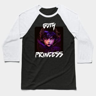 Digital Art Design Of A Goth Princess 3 Baseball T-Shirt